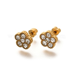 Серьги-гвоздики из нержавеющей стали 304 с ионным покрытием (IP) EJEW-A118-09G-03