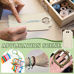 Фанера деревянные браслеты вязальщицы TOOL-FG0001-40