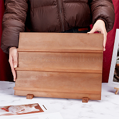 3-ярусные деревянные подставки для ювелирных изделий с наклонной спинкой FIND-WH0420-19A