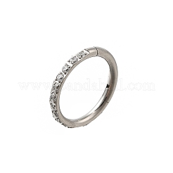 Кольца для носа из нержавеющей стали 304 с микропаве из прозрачного кубического циркония AJEW-D306-06P