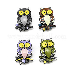 12 шт. 4-х цветные эмалевые булавки в виде совы JEWB-A033-15EB