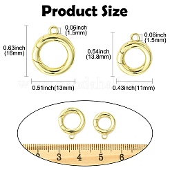 6 шт. 2 стиля стоечные застежки с пружинным затвором из латуни&nbsp;KK-CJ0002-61