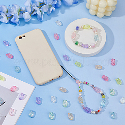 100 шт. прозрачные бусины из АБС-акрилового пластика&nbsp;FIND-DC0007-88