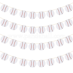 8 пакет бумаги бейсбольный подвесной баннер&nbsp;AJEW-FH0006-97