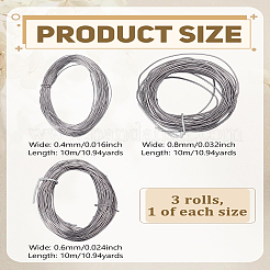 30м 3 стиля круглый 304 нержавеющая стальная проволока TWIR-LP0001-16