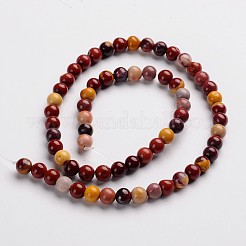 Круглый природных драгоценных камней mookaite шарик нити&nbsp;G-J333-06-6mm