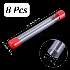 Прозрачные пластиковые трубки для хранения бусин из ПВХ AJEW-WH0348-767A