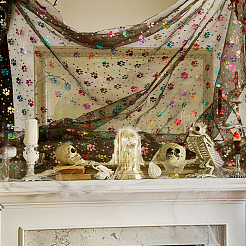 Хэллоуин бронзовая полиэфирная ткань OCOR-WH0067-99