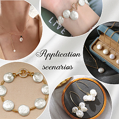 1 нить гальванизированных бусин из ракушечного жемчуга BSHE-NB0001-20