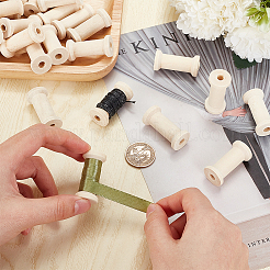 Катушки с деревянными нитками TOOL-WH0125-106B-01