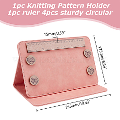 Линейка для спиц из искусственной кожи TOOL-WH0165-20B