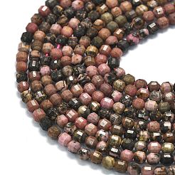 Природные родонит бисер нитей G-A260-A37-01