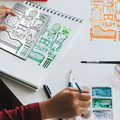 Трафареты для резки металла из нержавеющей стали&nbsp;DIY-WH0289-063