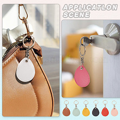 8шт 8 цвета подвески из искусственной кожи и сплава&nbsp;KEYC-TA0001-31