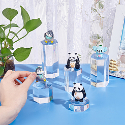 5 шт. 5 стиля акриловых шестиугольных стендов OACR-BC0001-22