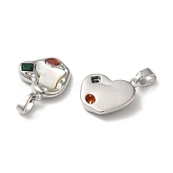 Латунные микро проложить кубического циркония подвески&nbsp;KK-P239-11P