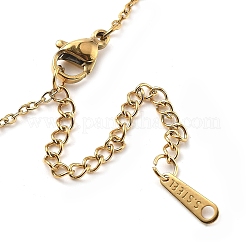 Ожерелья с подвеской в форме сердца из нержавеющей стали 304 с микропаве из кубического циркония для женщин&nbsp;LS-NJEW-D288-05G