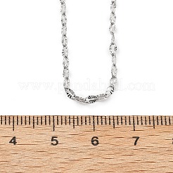 Цепочки-колье из текстурированной цепочкой из нержавеющей стали 304 толщиной 2 мм NJEW-T016-14P