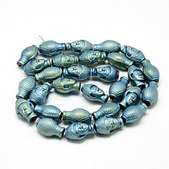 Гальванизировать немагнитных синтетический гематит бисер пряди G-T058-01F