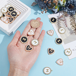 32шт 4 цвета сплава эмалевые подвески&nbsp;FIND-ME0001-45