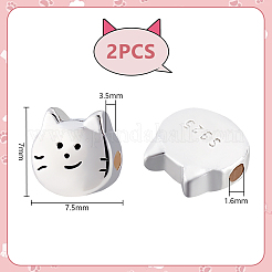 2шт 925 бусины из стерлингового серебра STER-GA0001-05