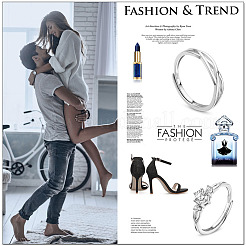 Регулируемые парные кольца из стерлингового серебра с родиевым покрытием 925 пробы JR745A