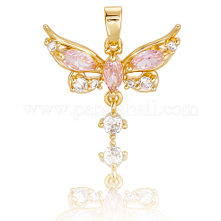 8шт латунные подвески с микропаве и кубическим цирконием&nbsp;KK-BBC0019-37