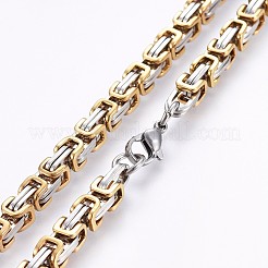 201 византийское ожерелье из нержавеющей стали NJEW-O102-17GP