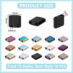 270 шт. 15-х цветные гальванизированные матовые синтетические немагнитные гематитовые бусины G-UN0001-32