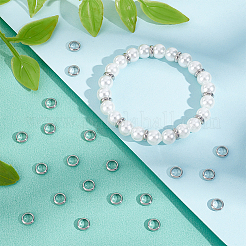 100 шт. кольцо 304 нержавеющая сталь европейские бусины STAS-UN0059-48