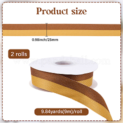 Двухцветные поликоттоновые ленты SRIB-WH20020-051A