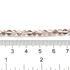 Прозрачные стеклянные бусины гальваническим пряди GLAA-T032-T4mm-C08