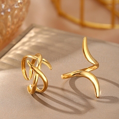 2 шт. набор регулируемых манжет из нержавеющей стали 304 для женщин&nbsp;LS-RJEW-Z099-02G