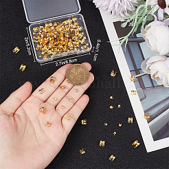 150 шт. 3-х размеров латунные наконечники для бусин KK-BBC0009-14