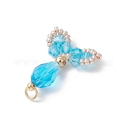 Прозрачные стеклянные подвески&nbsp;PALLOY-MZ00725-05