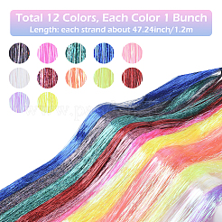 12шт 12 цвета лазерный парик из шерсти домашних животных&nbsp;OHAR-SP0001-05B