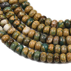 Нити бусин из натурального камня вердит&nbsp;G-L647-D04-4x6mm