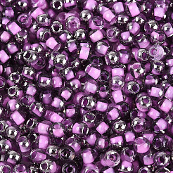 Прозрачные внутри цветные стеклянные бусины&nbsp;SEED-T007-19A-03