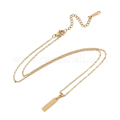 Ионное покрытие (ip) начальная буква 304 нержавеющая сталь кулон ожерелья NJEW-M199-01G-I