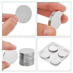 20 шт. 201 нержавеющая сталь пустая памятная монета AJEW-DC0001-41