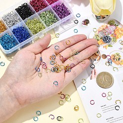 Цветы 10 алюминиевая проволока открыты кольца прыжок FIND-YW0004-97