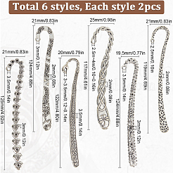 12 шт. 6 стиля тибетский стиль сплав закладка фурнитура с отверстиями FIND-SC0008-99