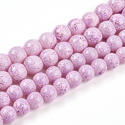 Прозрачная выпечка окрашенные стеклянные бусины нити&nbsp;DGLA-N009-10mm-02