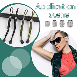 80 шт. 4 стиля бусин из нержавеющей стали 304 STAS-UN0063-69