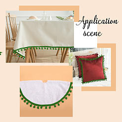 Полиэстеровый помпон шарик кисточка кружевная лента&nbsp;DIY-WH0683-63B