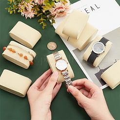 Флокированные витрины для ювелирных изделий с подушками для часов ODIS-WH0017-083