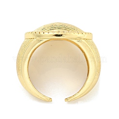 Широкое открытое кольцо-манжета с прозрачным кубическим цирконием RJEW-L121-020G