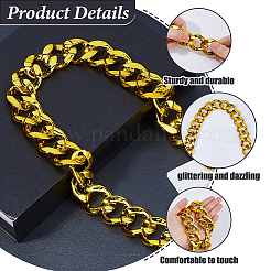 Кубинские звенья цепи из смолы для мужчин и женщин&nbsp;NJEW-WH0002-242