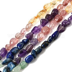 Нити бусин из натурального клубничного кварца&nbsp;G-L610-B15-01