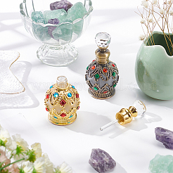 2 шт. 2-цветный винтажный стеклянный флакон для духов и эфирного масла в арабском стиле&nbsp;DIY-NB0008-51